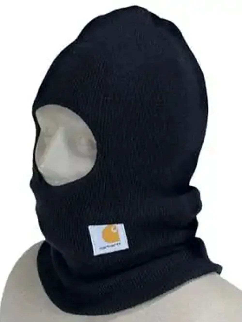 Carhartt black knit hood face mask